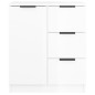 vidaXL Aparadores 2 uds madera contrachapada blanco brillo 60x30x70 cm