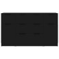 vidaXL Set de aparador de 3 piezas de madera contrachapada negro vidaXL Set de aparador de 3 piezas de madera contrachapada negro