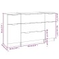 vidaXL Set de aparador de 3 piezas de madera contrachapada negro vidaXL Set de aparador de 3 piezas de madera contrachapada negro