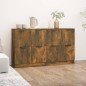 vidaXL Aparadores 2 uds madera contrachapada roble ahumado 60x30x70 cm vidaXL Aparadores 2 uds madera contrachapada roble ahumado 60x30x70 cm
