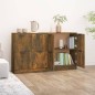 vidaXL Aparadores 2 uds madera contrachapada roble ahumado 60x30x70 cm vidaXL Aparadores 2 uds madera contrachapada roble ahumado 60x30x70 cm