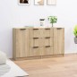 vidaXL Aparadores 2 uds madera contrachapada roble Sonoma 60x30x70 cm