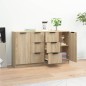 vidaXL Aparadores 2 uds madera contrachapada roble Sonoma 60x30x70 cm