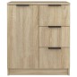 vidaXL Aparadores 2 uds madera contrachapada roble Sonoma 60x30x70 cm