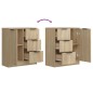 vidaXL Aparadores 2 uds madera contrachapada roble Sonoma 60x30x70 cm