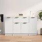 vidaXL Aparadores 3 piezas madera contrachapada blanco vidaXL Aparadores 3 piezas madera contrachapada blanco