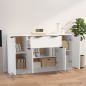 vidaXL Aparadores 3 piezas madera contrachapada blanco vidaXL Aparadores 3 piezas madera contrachapada blanco