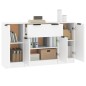 vidaXL Aparadores 3 piezas madera contrachapada blanco vidaXL Aparadores 3 piezas madera contrachapada blanco