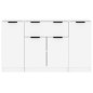 vidaXL Aparadores 3 piezas madera contrachapada blanco vidaXL Aparadores 3 piezas madera contrachapada blanco