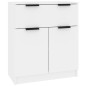 vidaXL Aparadores 3 piezas madera contrachapada blanco vidaXL Aparadores 3 piezas madera contrachapada blanco