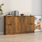 vidaXL Aparadores 3 piezas madera contrachapada roble ahumado vidaXL Aparadores 3 piezas madera contrachapada roble ahumado