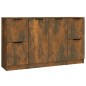vidaXL Aparadores 3 piezas madera contrachapada roble ahumado vidaXL Aparadores 3 piezas madera contrachapada roble ahumado