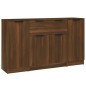 vidaXL Aparadores 3 piezas madera contrachapada marrón roble vidaXL Aparadores 3 piezas madera contrachapada marrón roble