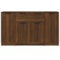 vidaXL Aparadores 3 piezas madera contrachapada marrón roble vidaXL Aparadores 3 piezas madera contrachapada marrón roble