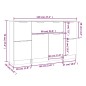 vidaXL Aparadores 3 piezas madera contrachapada marrón roble vidaXL Aparadores 3 piezas madera contrachapada marrón roble