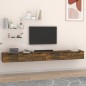 vidaXL Armarios de pared 2 uds contrachapada roble ahumado 102x30x20cm vidaXL Armarios de pared 2 uds contrachapada roble ahumado 102x30x20cm