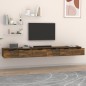 vidaXL Armarios de pared 2 uds contrachapada roble ahumado 102x30x20cm vidaXL Armarios de pared 2 uds contrachapada roble ahumado 102x30x20cm