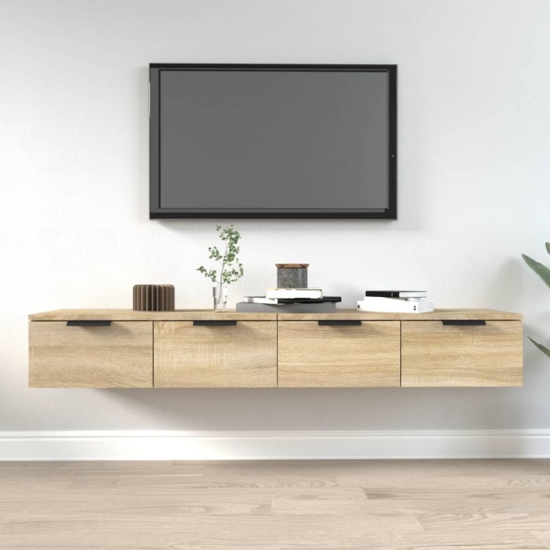 vidaXL Armarios de pared 2 uds contrachapada roble Sonoma 68x30x20 cm vidaXL Armarios de pared 2 uds contrachapada roble Sonoma 68x30x20 cm