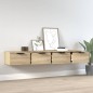 vidaXL Armarios de pared 2 uds contrachapada roble Sonoma 68x30x20 cm vidaXL Armarios de pared 2 uds contrachapada roble Sonoma 68x30x20 cm