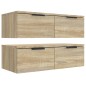 vidaXL Armarios de pared 2 uds contrachapada roble Sonoma 68x30x20 cm vidaXL Armarios de pared 2 uds contrachapada roble Sonoma 68x30x20 cm