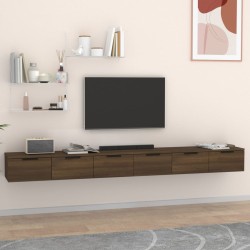 vidaXL Armarios de pared 2 uds contrachapada roble marrón 102x30x20cm