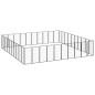 vidaXL Jaula perros 40 paneles acero recubierto polvo negro 50x100 cm