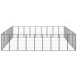 vidaXL Jaula perros 40 paneles acero recubierto polvo negro 50x100 cm