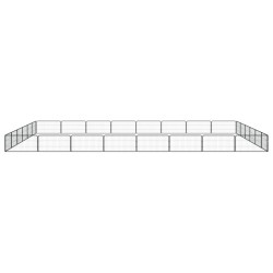 vidaXL Jaula perros 28 paneles acero recubierto polvo negro 100x50 cm