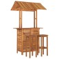 vidaXL Juego muebles de bar de jardín 3 piezas madera maciza de acacia