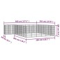 vidaXL Jaula perros 30 paneles acero recubierto polvo negro 50x100cm