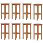 vidaXL Taburetes de barra de cocina 8 unidades madera maciza acacia vidaXL Taburetes de barra de cocina 8 unidades madera maciza acacia