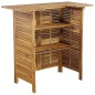 vidaXL Juego muebles de bar para jardín 3 pzas madera maciza de acacia