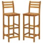 vidaXL Juego muebles de bar para jardín 3 pzas madera maciza de acacia