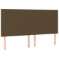 vidaXL Cabeceros 4 unidades de tela marrón oscuro 90x5x78/88 cm vidaXL Cabeceros 4 unidades de tela marrón oscuro 90x5x78/88 cm