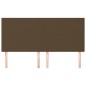 vidaXL Cabeceros 4 unidades de tela marrón oscuro 90x5x78/88 cm vidaXL Cabeceros 4 unidades de tela marrón oscuro 90x5x78/88 cm