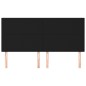 vidaXL Cabeceros 4 unidades de tela negro 100x5x78/88 cm