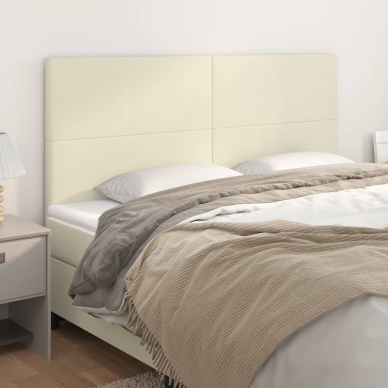 vidaXL Cabeceros 4 unidades cuero sintético color crema 80x5x78/88cm vidaXL Cabeceros 4 unidades cuero sintético color crema 80x5x78/88cm