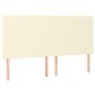 vidaXL Cabeceros 4 unidades cuero sintético color crema 80x5x78/88cm vidaXL Cabeceros 4 unidades cuero sintético color crema 80x5x78/88cm