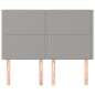 vidaXL Cabeceros 4 unidades tela gris claro 72x5x78/88 cm vidaXL Cabeceros 4 unidades tela gris claro 72x5x78/88 cm