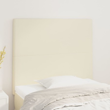vidaXL Cabeceros 2 unidades cuero sintético color crema 100x5x78/88 cm