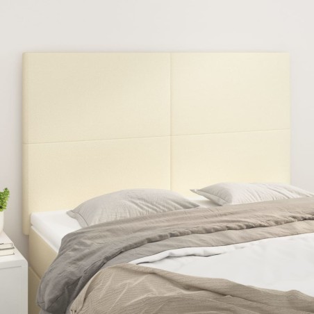 vidaXL Cabeceros 4 unidades cuero sintético color crema 72x5x78/88 cm