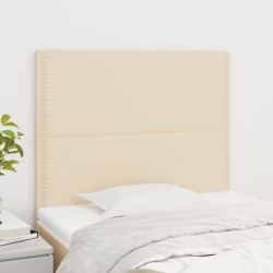 vidaXL Cabeceros 2 unidades de tela color crema 80x5x78/88 cm