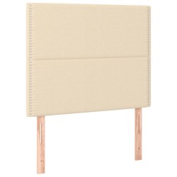 vidaXL Cabeceros 2 unidades de tela color crema 80x5x78/88 cm