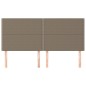 vidaXL Cabeceros 4 unidades tela gris taupe 80x5x78/88 cm