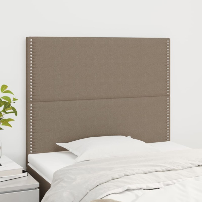 vidaXL Cabeceros 2 unidades de tela gris taupe 90x5x78/88 cm vidaXL Cabeceros 2 unidades de tela gris taupe 90x5x78/88 cm
