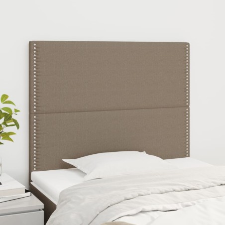 vidaXL Cabeceros 2 unidades de tela gris taupe 90x5x78/88 cm