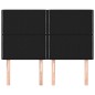 vidaXL Cabeceros 4 unidades tela negro 72x5x78/88 cm vidaXL Cabeceros 4 unidades tela negro 72x5x78/88 cm
