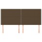 vidaXL Cabeceros 4 unidades de tela marrón oscuro 90x5x78/88 cm vidaXL Cabeceros 4 unidades de tela marrón oscuro 90x5x78/88 cm