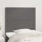 vidaXL Cabeceros 2 unidades de cuero sintético gris 80x5x78/88 cm vidaXL Cabeceros 2 unidades de cuero sintético gris 80x5x78/88 cm