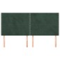 vidaXL Cabeceros 4 unidades de terciopelo verde oscuro 100x5x78/88 cm vidaXL Cabeceros 4 unidades de terciopelo verde oscuro 100x5x78/88 cm
